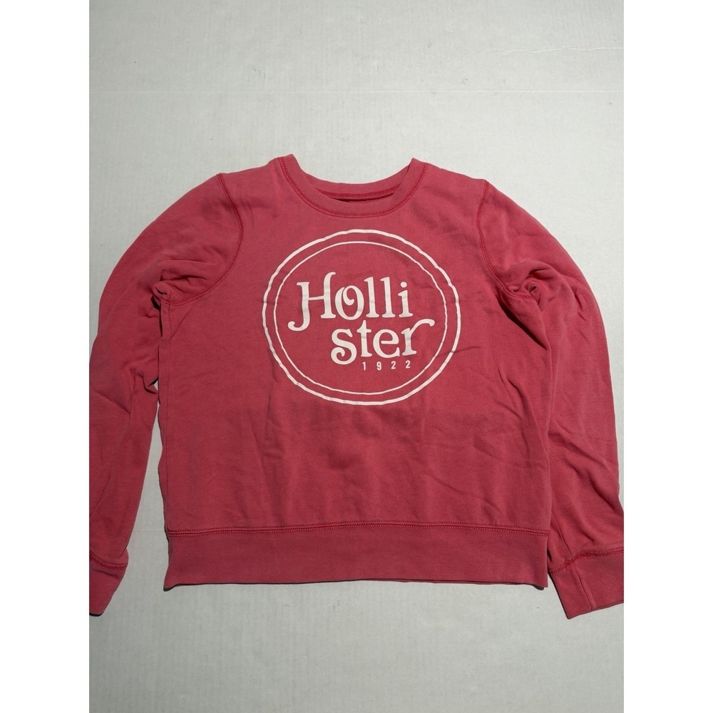 Hollister big logo LS crewneck Sweater, Pullover,‎ Pink, Women's Medium